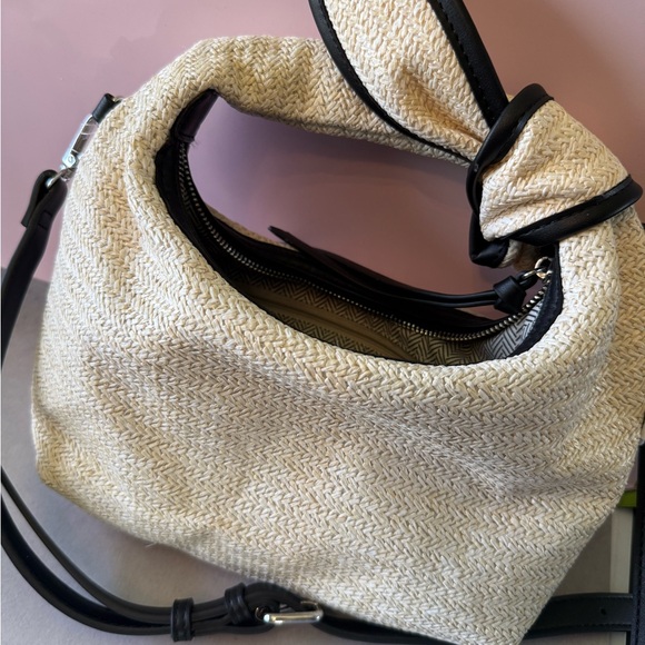 Urban Expressions Handbags - Urban Expressions Woven Cream Shoulder Bag